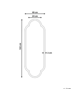 Vægspejl TROUY 40 cm 102 cm Metal Sort