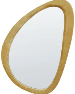 Vægspejl VENAS 61 cm 91 cm Velour Sennepsgul