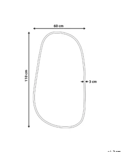 Vægspejl VERNAIS 60 cm 110 cm Metal Guld