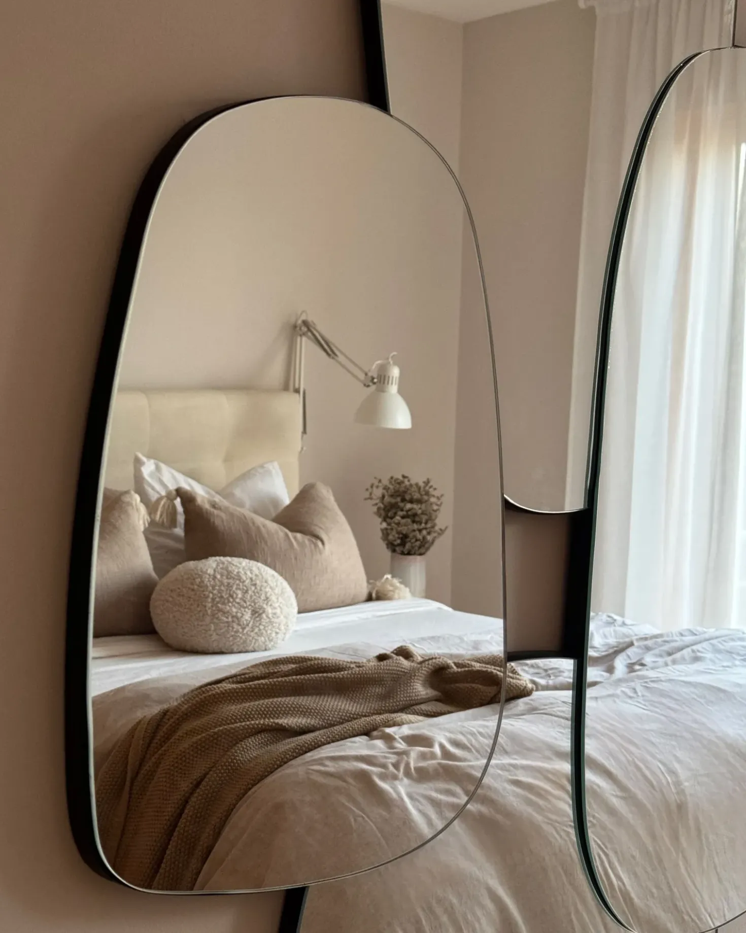 Vægspejl VOUZON 80 cm 120 cm Sølv