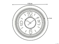 Vægur ALBOI 55 cm Sort