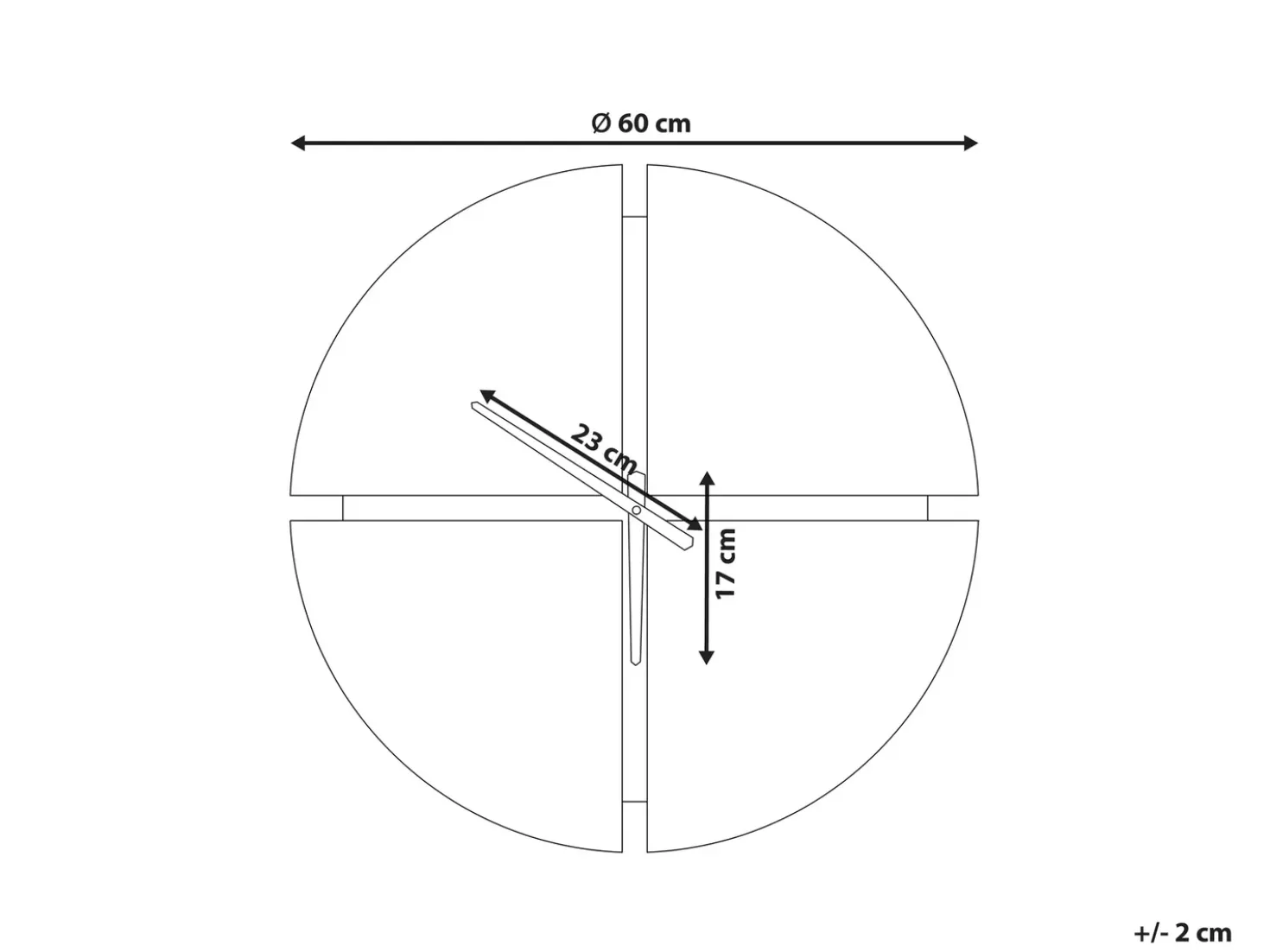 Vægur ARAMON 60 cm Brun/sort