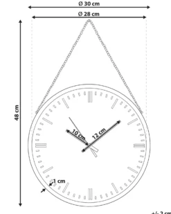 Vægur BEZAS 30 cm Sort