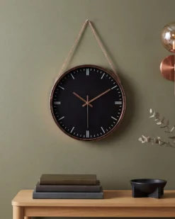 Vægur BEZAS 30 cm Sort