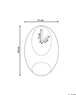 Vægur MANIGOD 32 cm Metal Sort