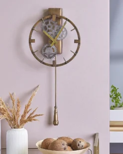 Vægur MARCOTE 30 cm Metal Guld