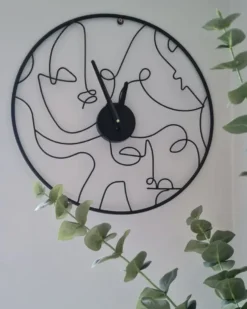 Vægur MENTON 50 cm Metal Sort