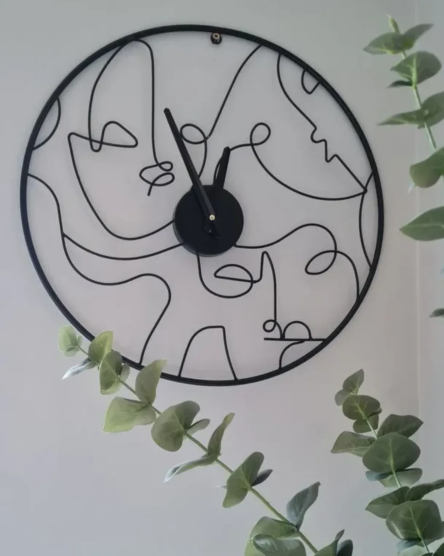 Vægur MENTON 50 cm Metal Sort