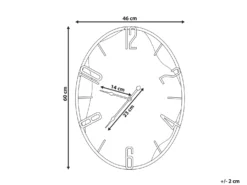 Vægur MEYNES 46 cm Metal Sort
