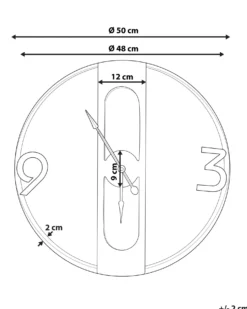 Vægur MULHOUSE 50 cm Brun