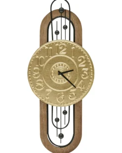 Vægur NOBELIUM 36 cm Metal Guld