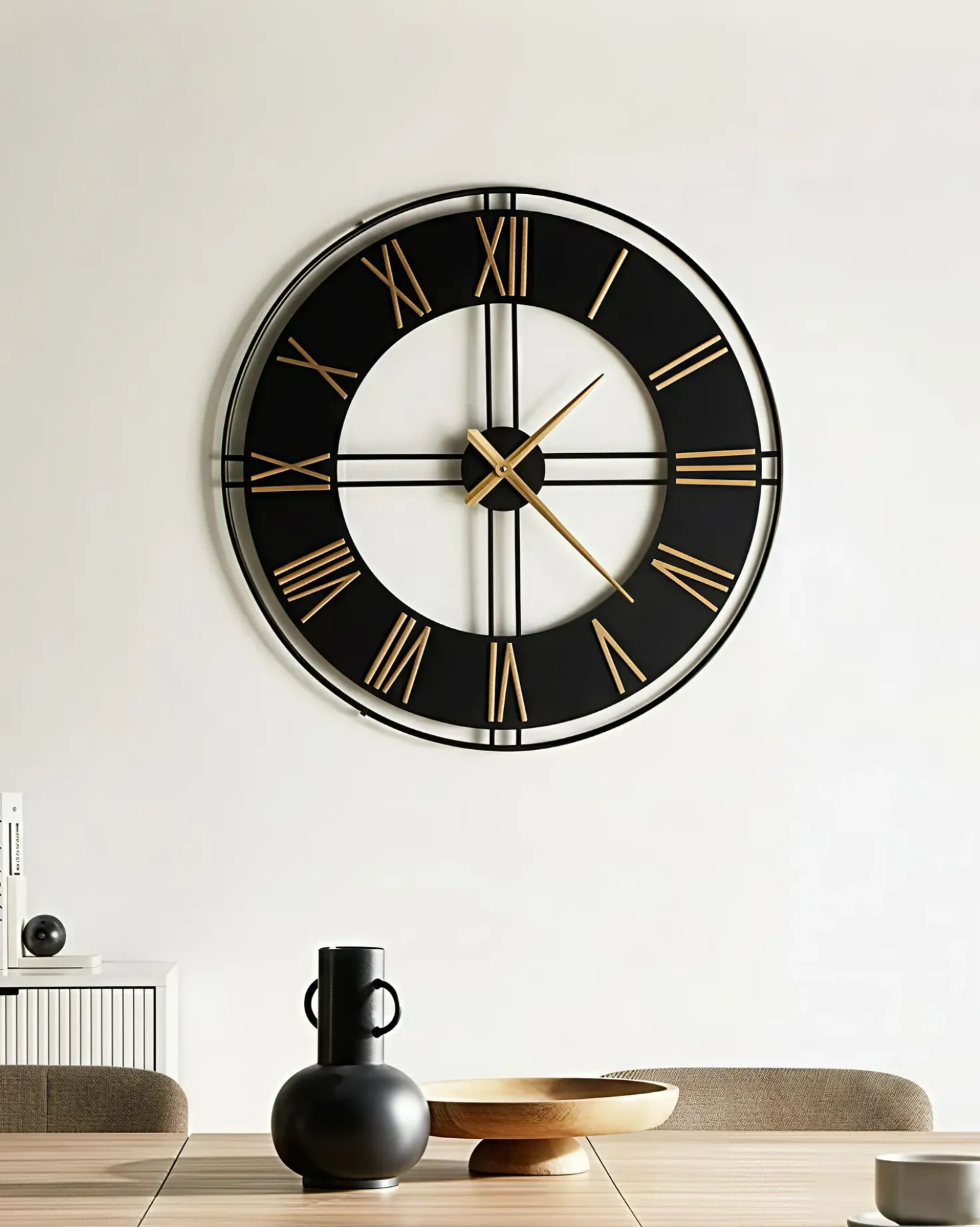 Vægur PERIGNY 80 cm Metal Sort