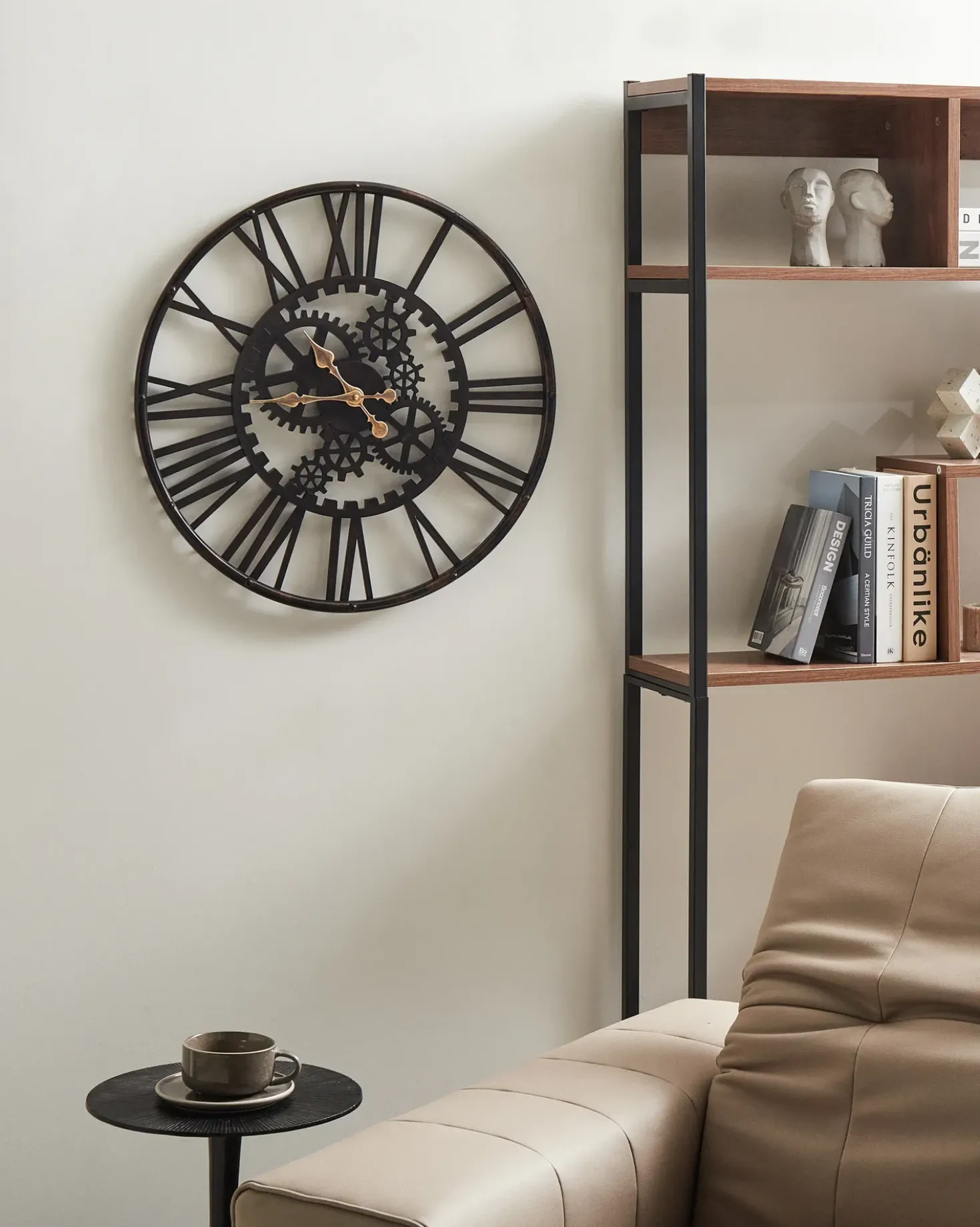 Vægur PETRER 60 cm Metal Sort