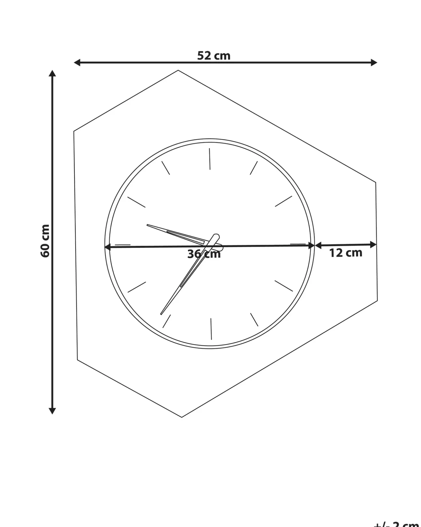 Vægur SAILON 52 cm Hvid