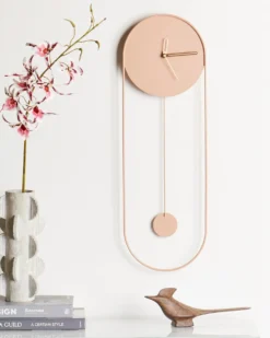Vægur SALVAN 20 cm Metal Ferskenagtig lyserød