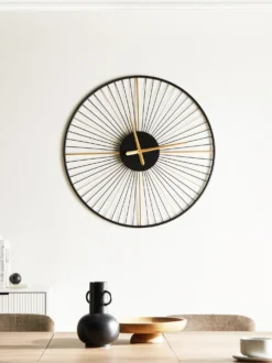 Vægur SAZAIS 80 cm Metal Sort