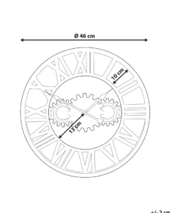 Vægur SEON 46 cm Metal Sølv