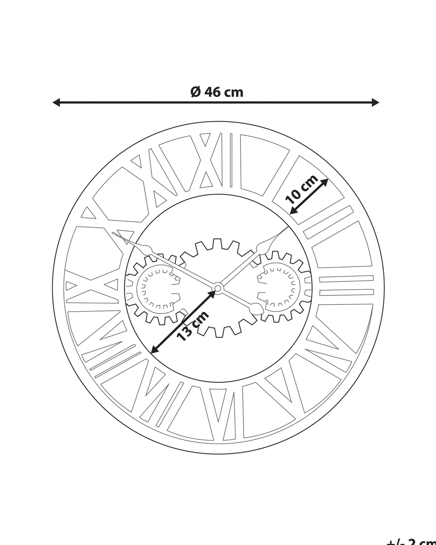 Vægur SEON 46 cm Metal Sølv