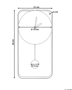 Vægur SERVOZ 21 cm Metal Sort