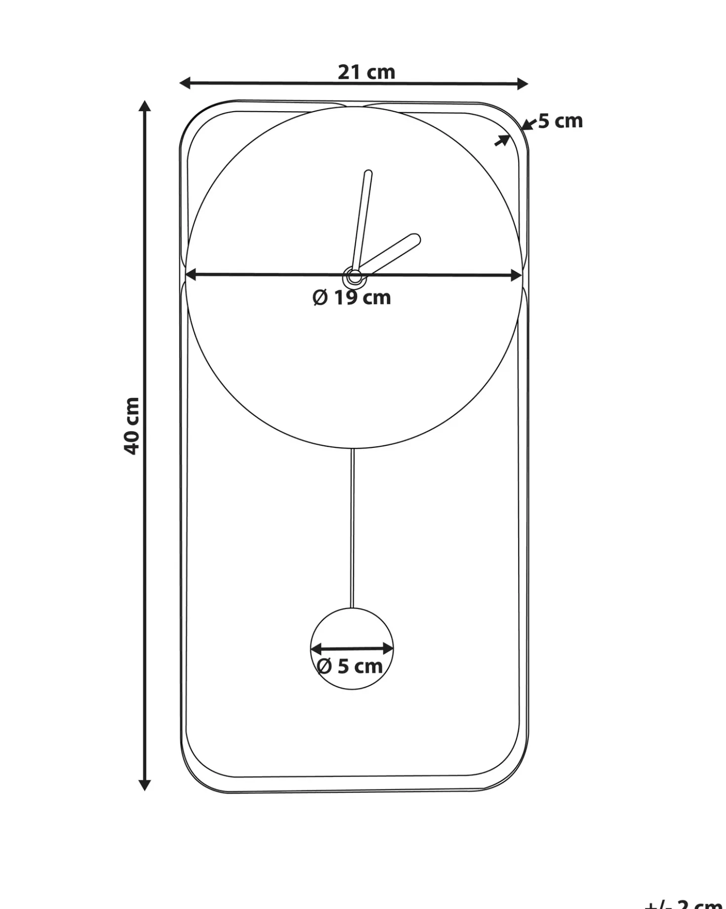 Vægur SERVOZ 21 cm Metal Sort
