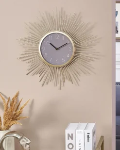 Vægur SOLURA 45 cm Metal Guld
