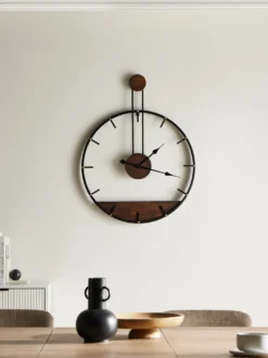 Vægur TAUGON 60 cm Metal Sort
