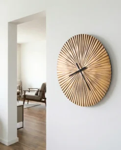Vægur VAIGAI 59 cm Metal Guld