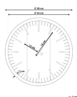 Vægur VILLORA 38 cm Brun/sort