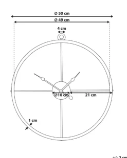 Vægur ZUCHWIL 50 cm Metal Guld