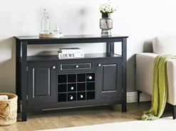 Vinskab TIMBOON Sort