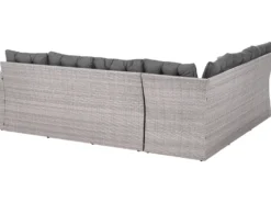 VITERBO 8 personers Have-hjørnesofa Grå PE-rattan