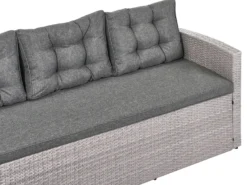 VITERBO 8 personers Have-hjørnesofa Grå PE-rattan