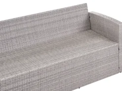 VITERBO 8 personers Have-hjørnesofa Grå PE-rattan