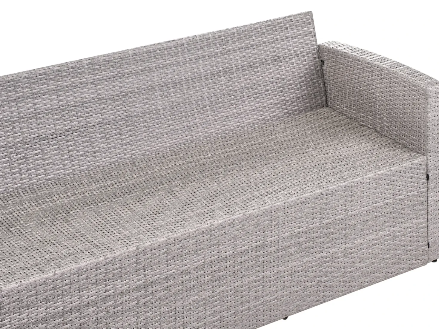 VITERBO 8 personers Have-hjørnesofa Grå PE-rattan