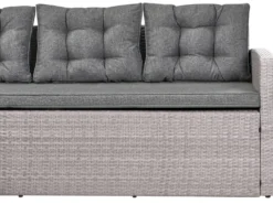 VITERBO 8 personers Have-hjørnesofa Grå PE-rattan