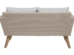 VITTORIA 4 personers Loungesæt med bord Grå PE-rattan