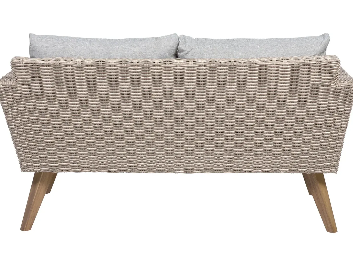 VITTORIA 4 personers Loungesæt med bord Grå PE-rattan
