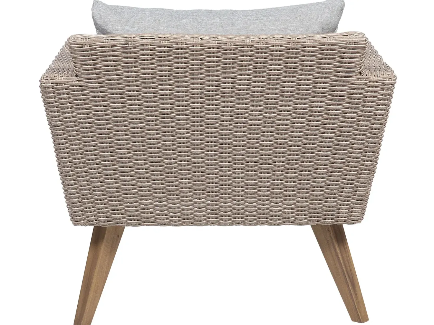 VITTORIA 4 personers Loungesæt med bord Grå PE-rattan