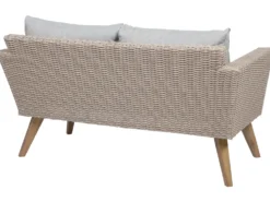 VITTORIA 4 personers Loungesæt med bord Grå PE-rattan