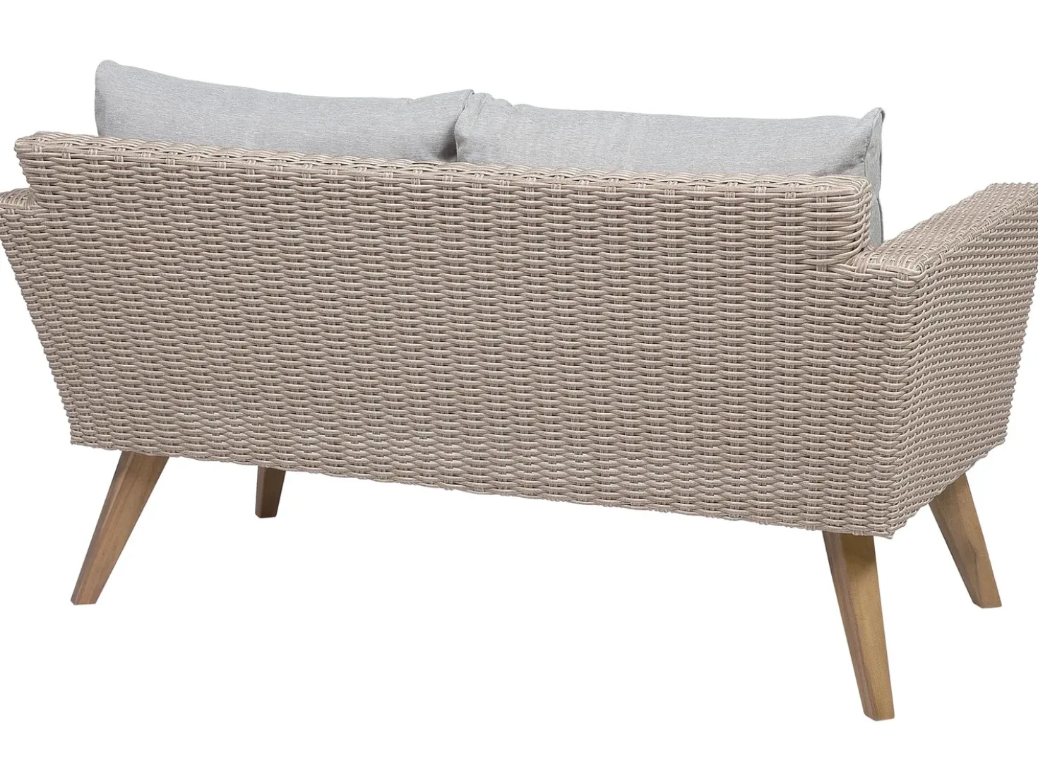 VITTORIA 4 personers Loungesæt med bord Grå PE-rattan