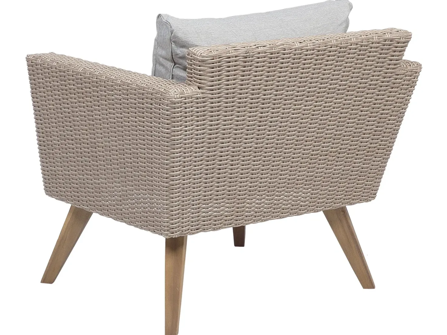 VITTORIA 4 personers Loungesæt med bord Grå PE-rattan