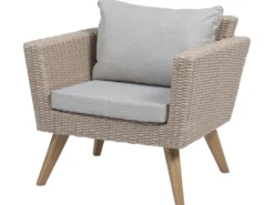 VITTORIA 5 personers Loungesæt med bord Grå PE-rattan