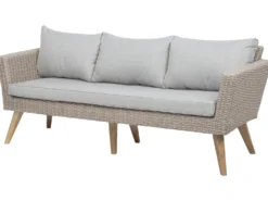 VITTORIA 5 personers Loungesæt med bord Grå PE-rattan