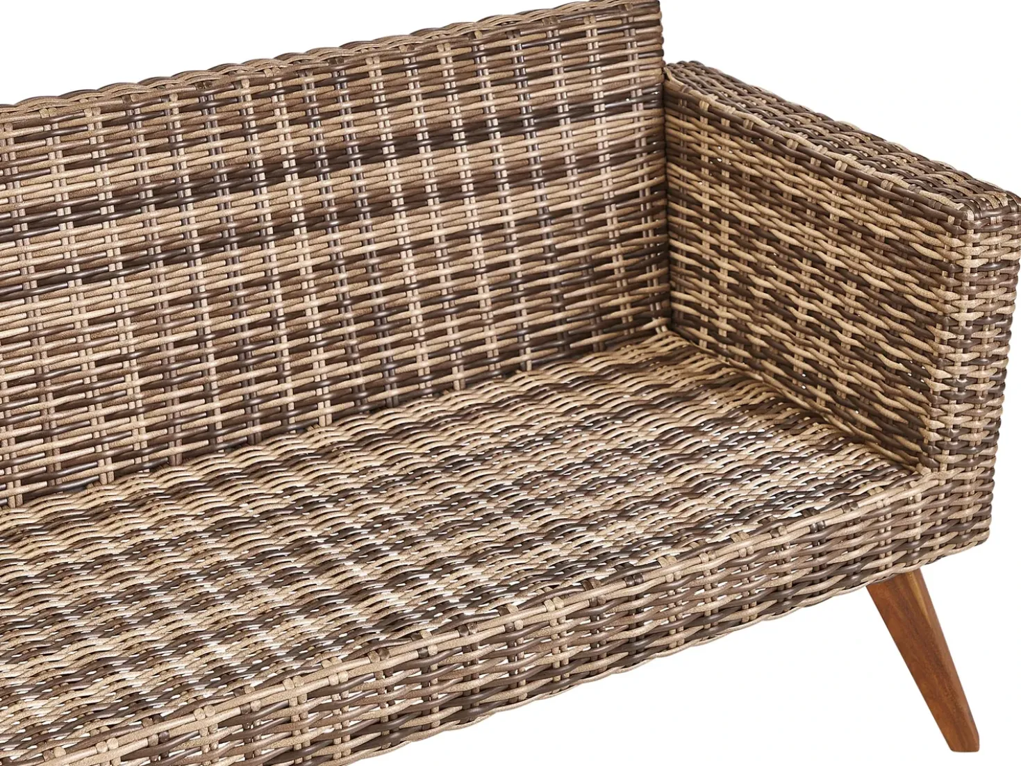 VITTORIA 4 personers Loungesæt med bord Olivengrøn PE-rattan