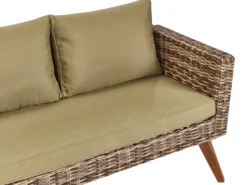 VITTORIA XL 5 personers Loungesæt med bord Olivengrøn PE-rattan