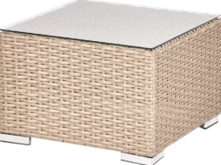 XXL 8 personers Loungesæt med bord Højrevendt Sand Beige PE-rattan