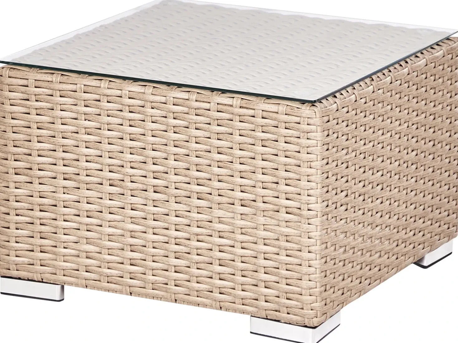XXL 8 personers Loungesæt med bord Højrevendt Sand Beige PE-rattan