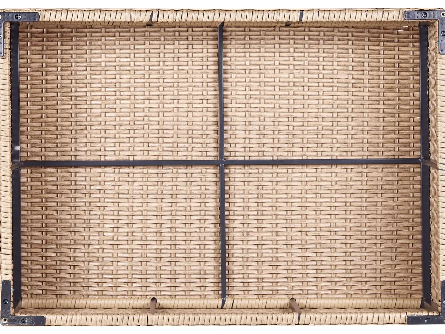 XXL 8 personers Loungesæt med bord Højrevendt Sand Beige PE-rattan