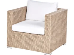 XXL 8 personers Loungesæt med bord Højrevendt Sand Beige PE-rattan