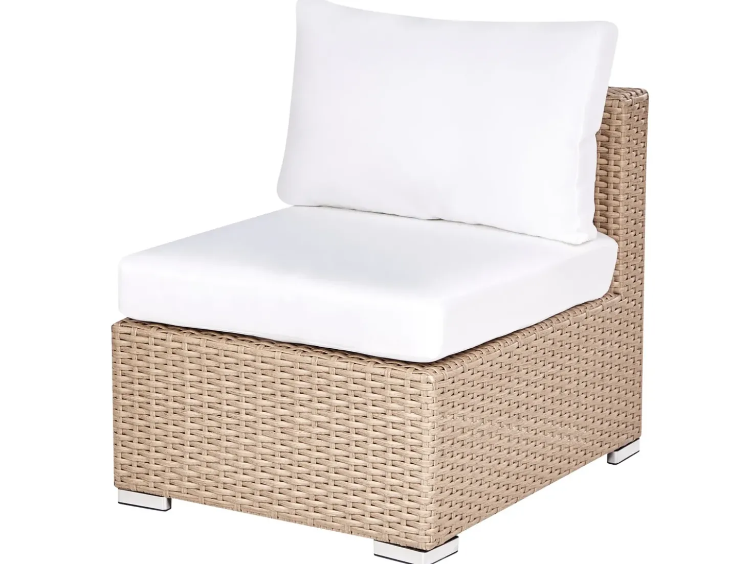 XXL 8 personers Loungesæt med bord Højrevendt Sand Beige PE-rattan